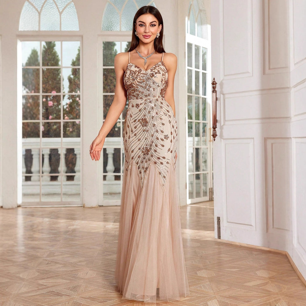 Chic Elegant Strapless Evening Dress