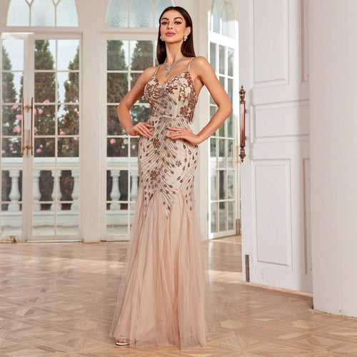 Chic Elegant Strapless Evening Dress